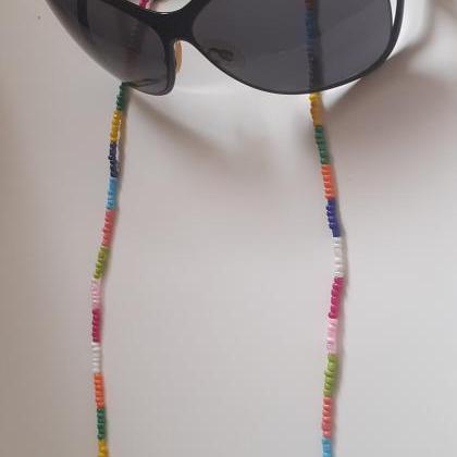 Rainbow Colored Chain, Chain For Mask, Chain For..