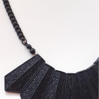 Black necklace, Elegant necklace, G..