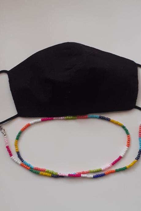 Rainbow colored chain, Chain for mask, Chain for glasses, can also be used as a necklace and bracelet