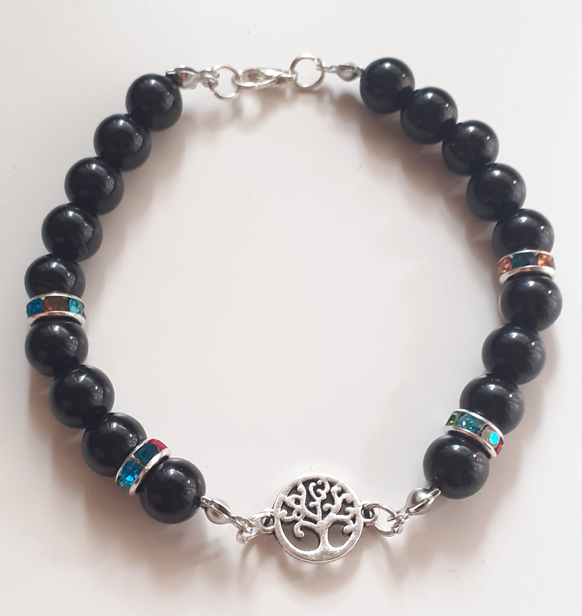 Agate Gemstone Bracelet With Pendant Tree Of Life on Luulla